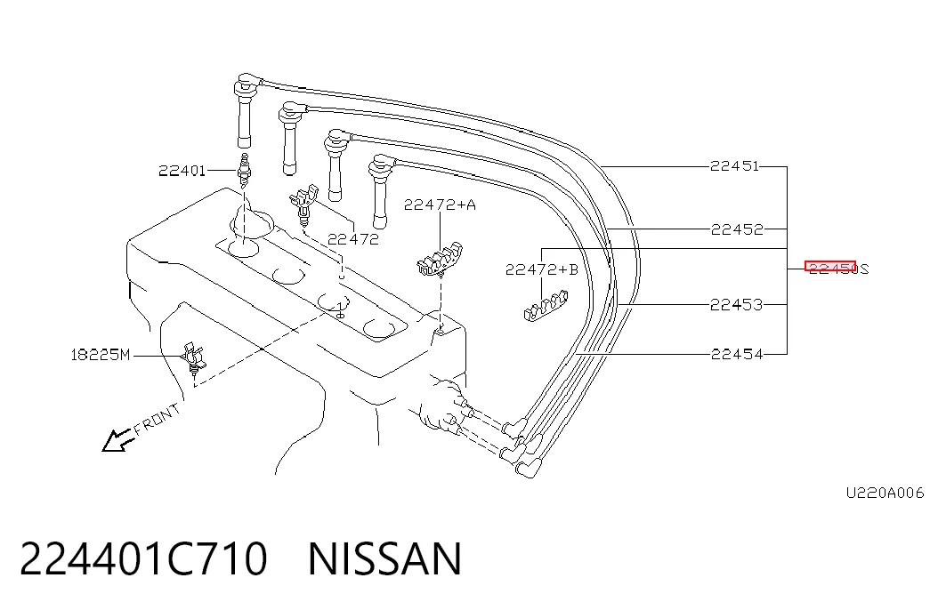  Високовольтні дроти Nissan Serena 