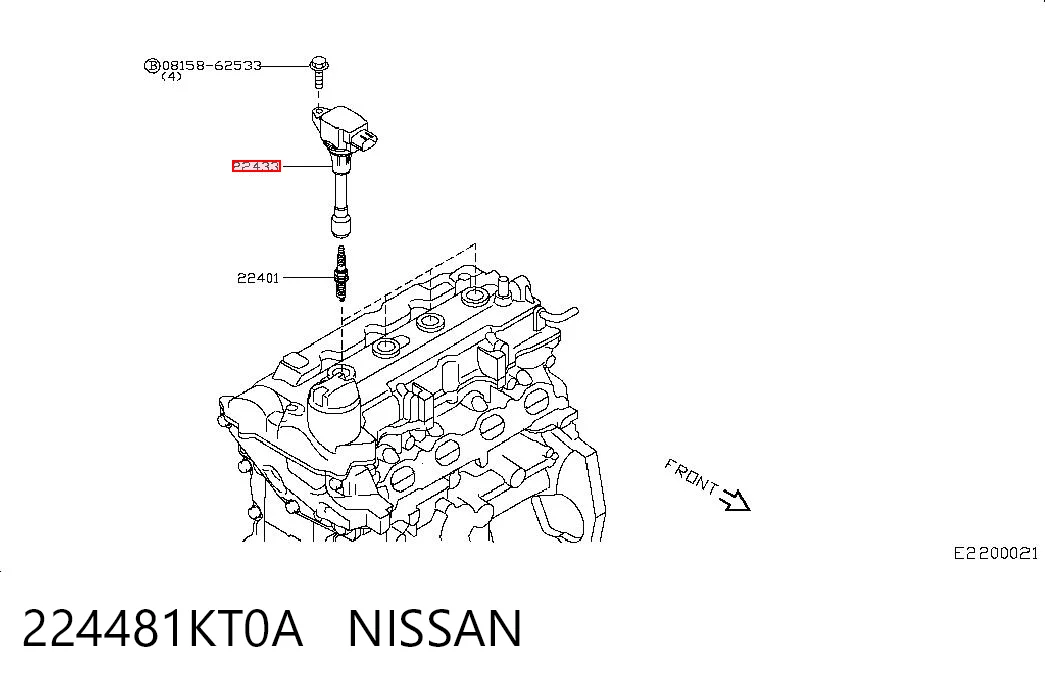 224481KT0A Nissan/Infiniti Котушка запалювання