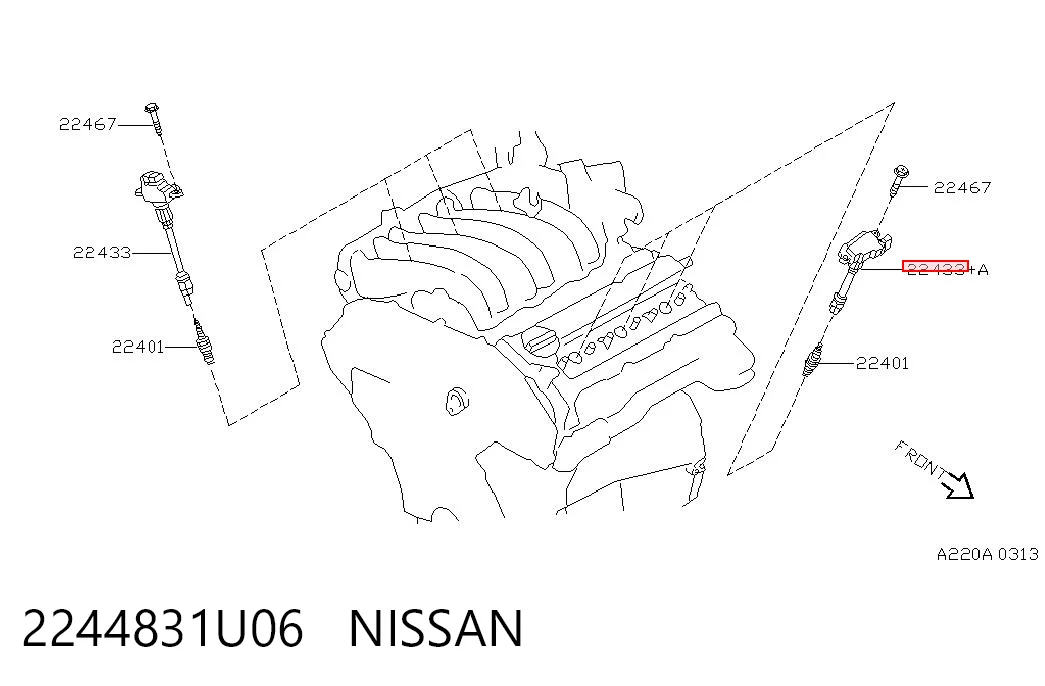 2244831U06 Nissan/Infiniti Котушка запалювання