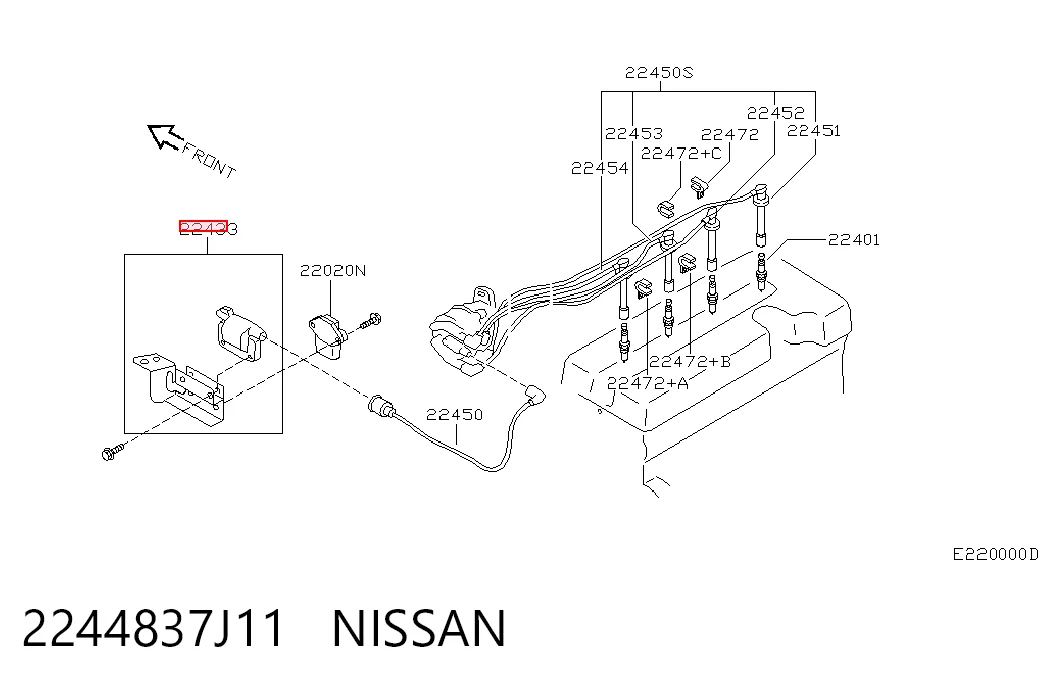  Котушка запалювання Nissan Serena 