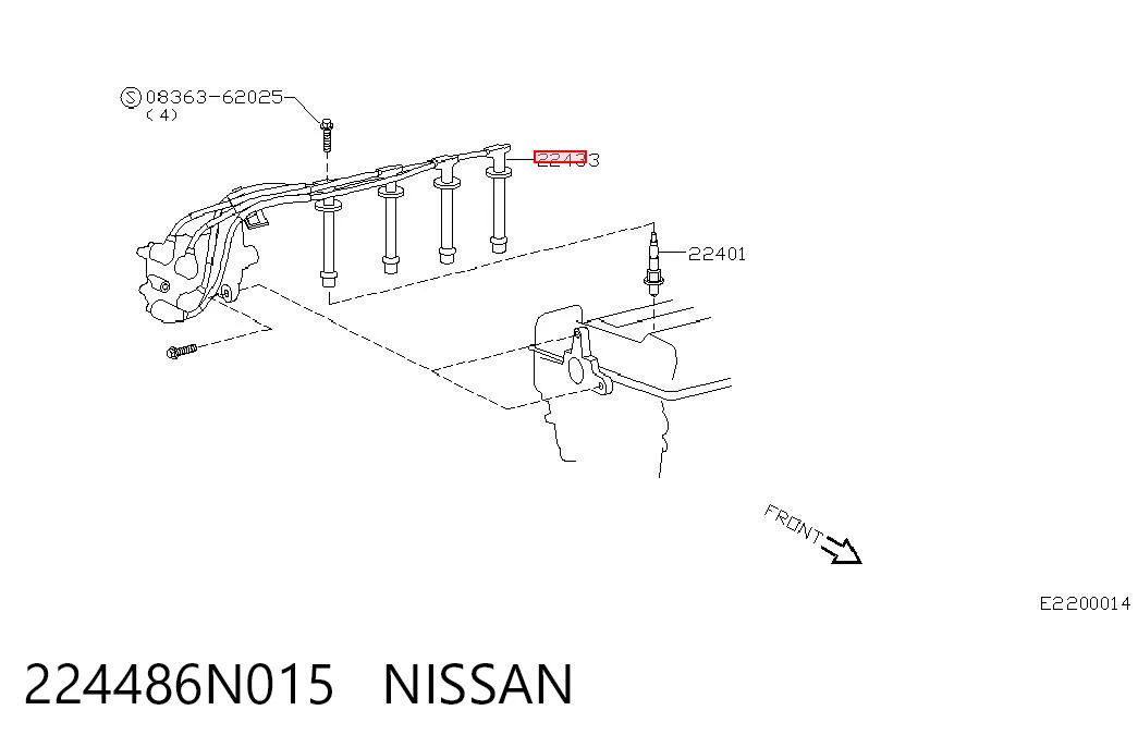 224486N015 Nissan/Infiniti Котушка запалювання