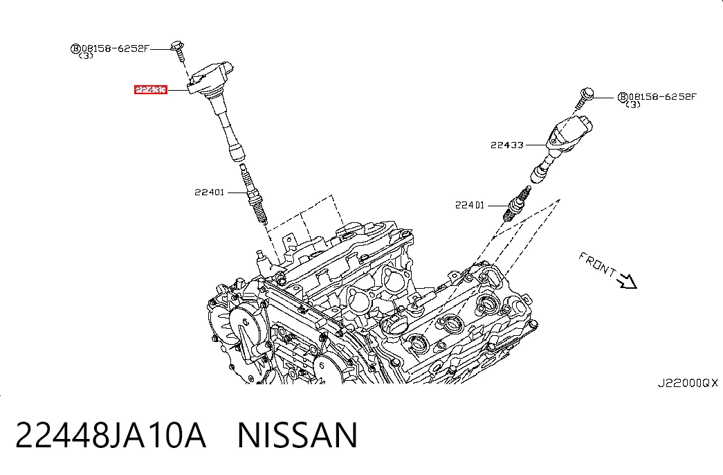 22448JA10A Nissan/Infiniti Котушка запалювання