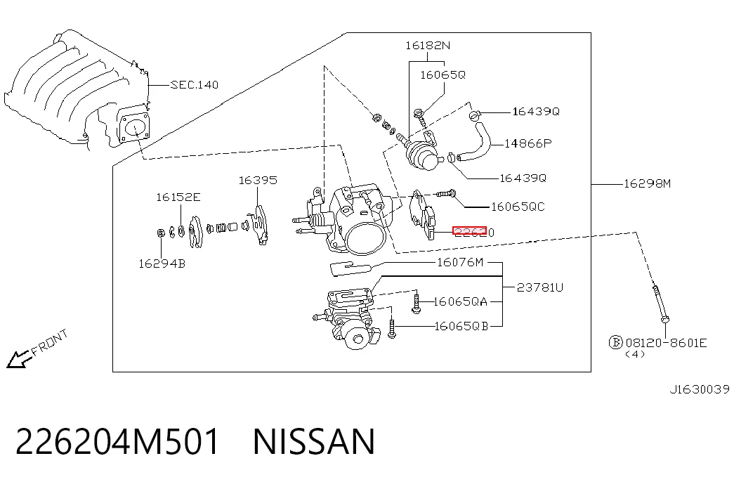 Датчик положення дросельної заслінки (потенціометр) на Nissan Maxima  A33
