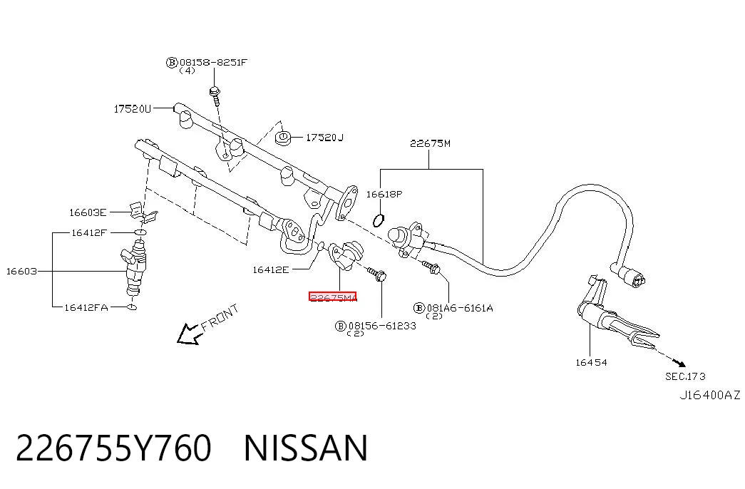 Регулятор тиску палива на Infiniti FX  S50