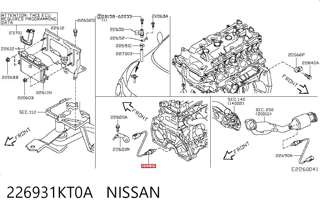226931KT0A Nissan/Infiniti Лямбдазонд, датчик збіднілої суміші
