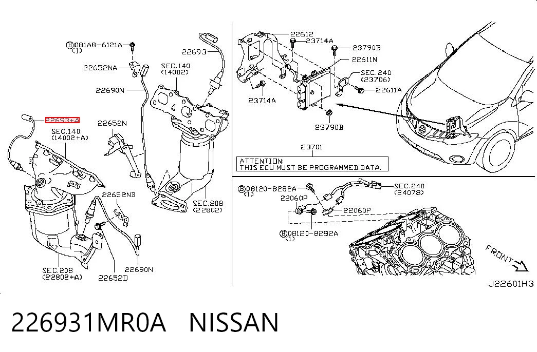 226931MR0A Nissan/Infiniti Лямбдазонд, датчик збіднілої суміші