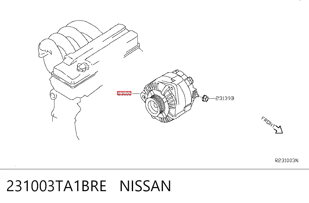 Авто генератор на Nissan Altima L33 