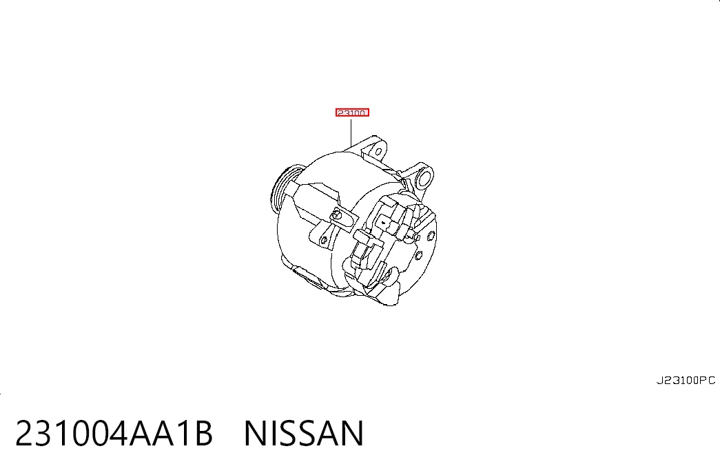 Авто генератор на Nissan JUKE NMUK F15E