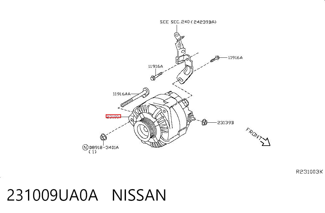 231009UA0A Nissan/Infiniti Авто генератор