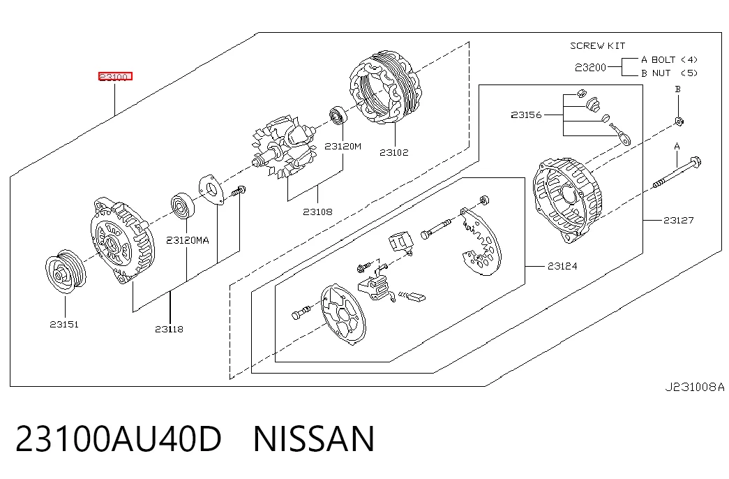 Купити Генератор Nissan Teana  J32