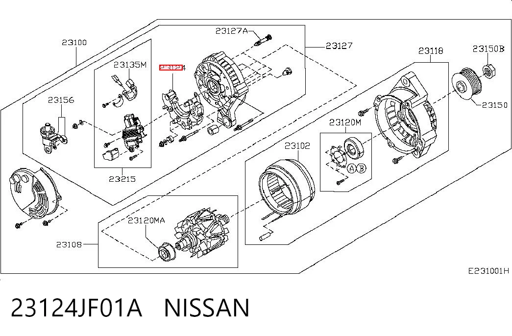 Діодний випрямляч на Nissan Qashqai I J10