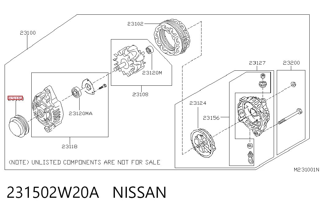  Шків генератора Nissan Patrol 