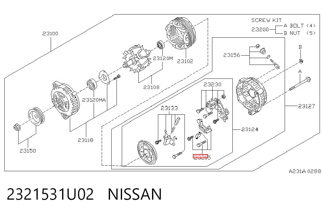 Реле-регулятор (напруги) на Nissan Maxima  A32