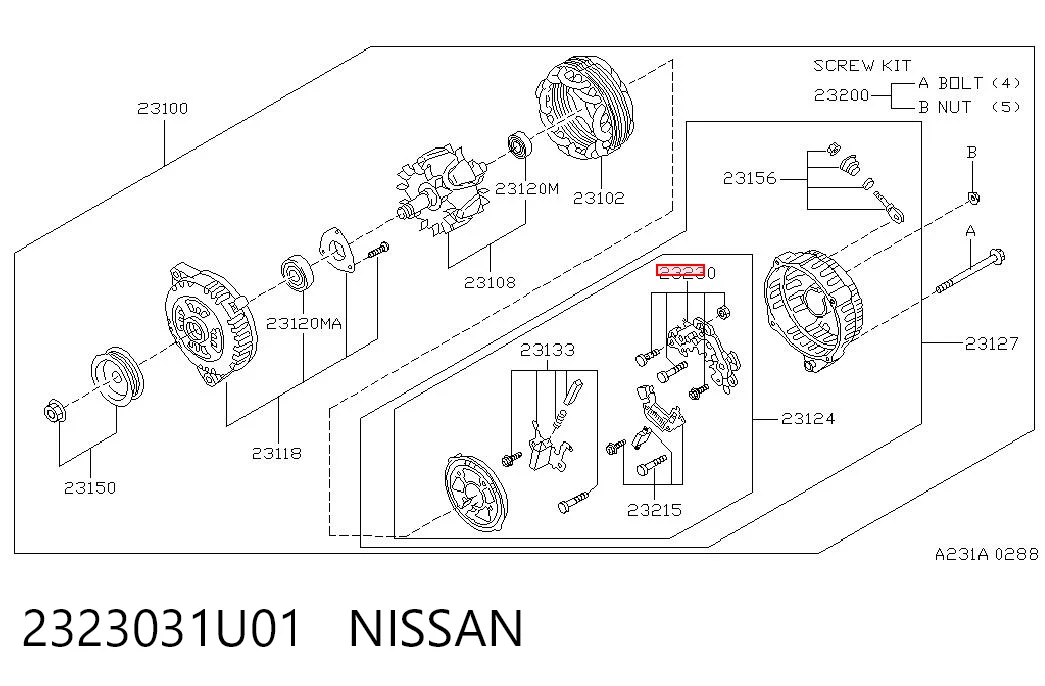 Діодний випрямляч на Nissan Maxima  A32