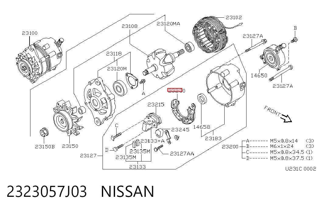 Діодний випрямляч на Nissan Sunny III N14