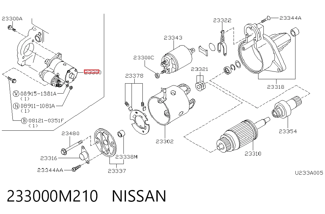 233000M210 Nissan/Infiniti Стартер двигуна