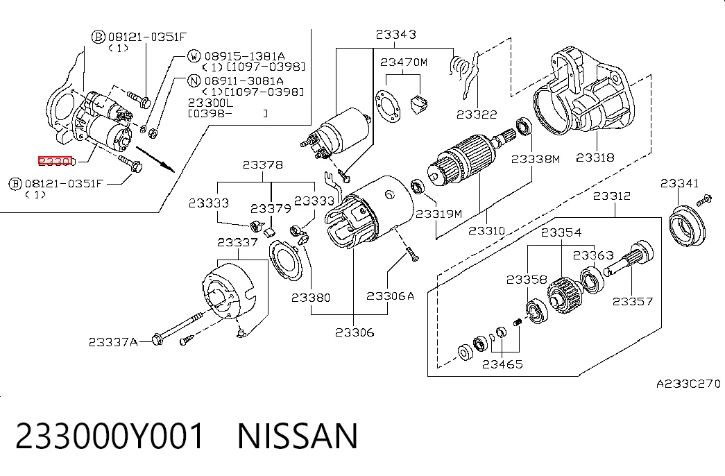 Стартер автомобільний Nissan Patrol 