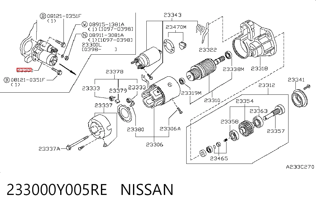 Стартер двигуна на Nissan Patrol  Y61