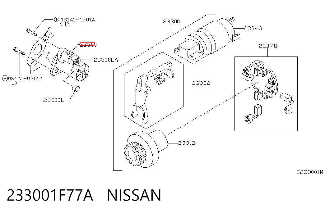 Купити 23300AX01A Mitsubishi Стартер