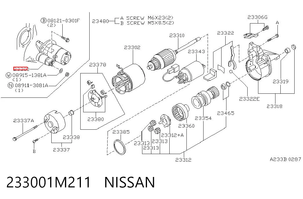  Стартер Nissan Almera 1