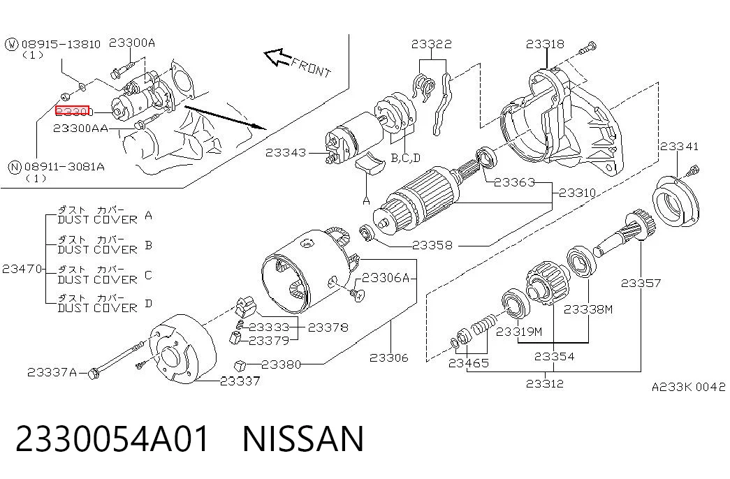 M002T62071 Mitsubishi Стартер двигуна