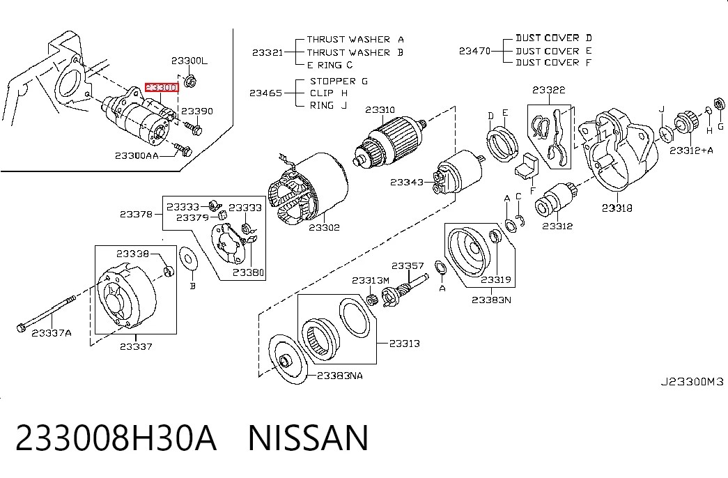Стартер Nissan Teana седан (J31) (2003 - 2008) ціна, від 62.29 USD