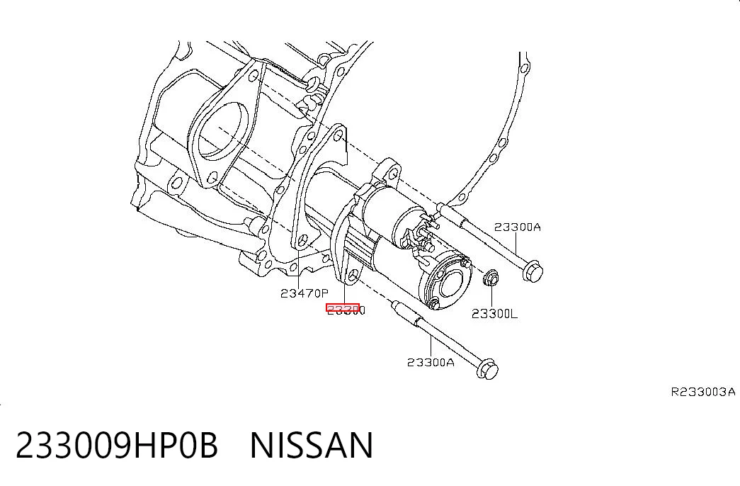 233009HP0B Nissan/Infiniti Стартер двигуна