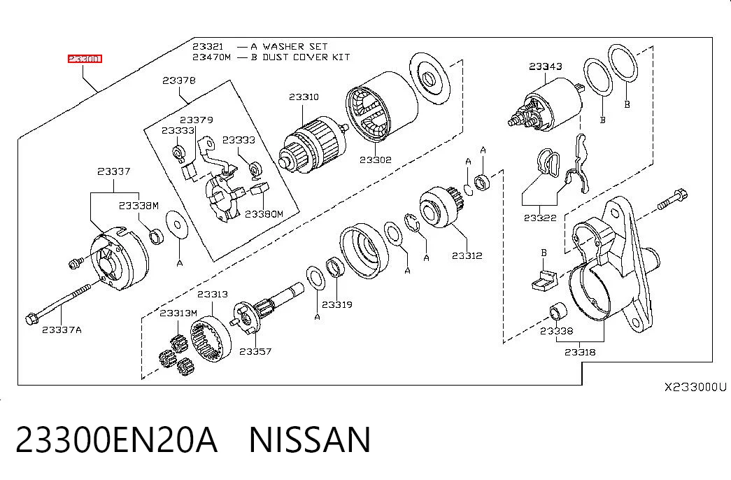 23300EN20A Nissan/Infiniti Стартер двигуна