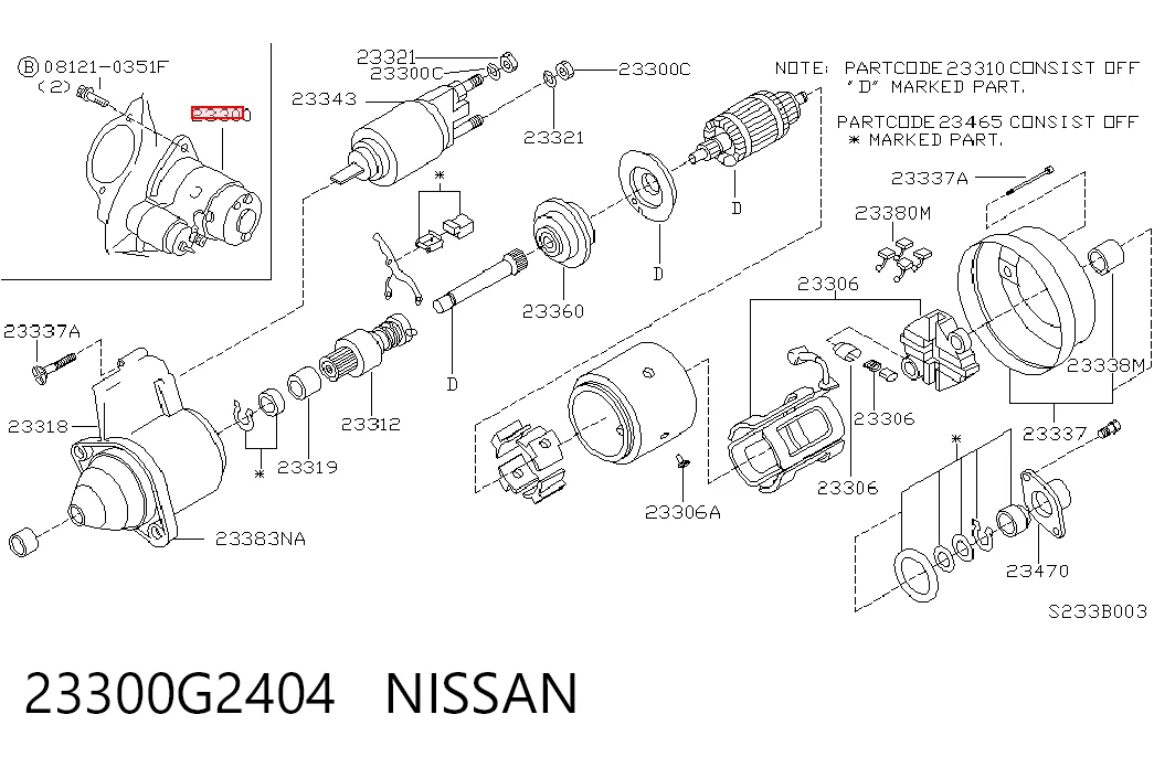Стартер двигуна на Nissan Pathfinder  R50