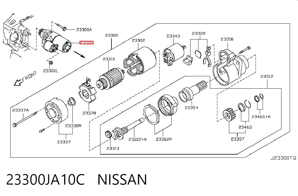 23300JA10C Nissan/Infiniti Стартер двигуна