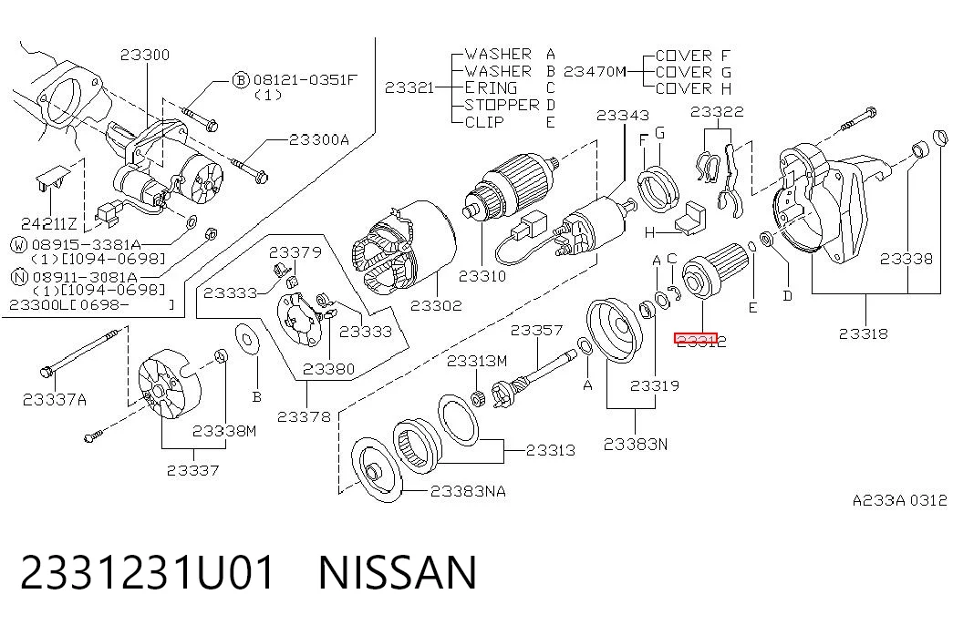 231804 REMA-PARTS Привід стартера бендикс