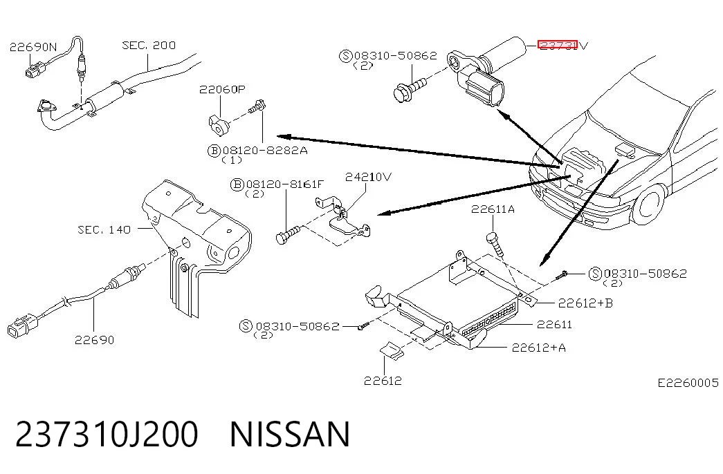 Купити Датчик колінвала Nissan Serena  C23