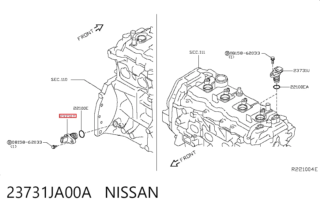 Датчик положення колінвала Nissan X-Trail 