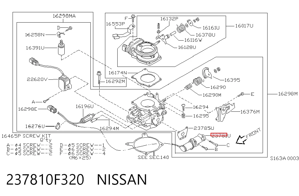 Клапан холостого ходу Nissan Terrano II позашляховик (R20) (1993 - 2006) ціна, від 63.78 USD