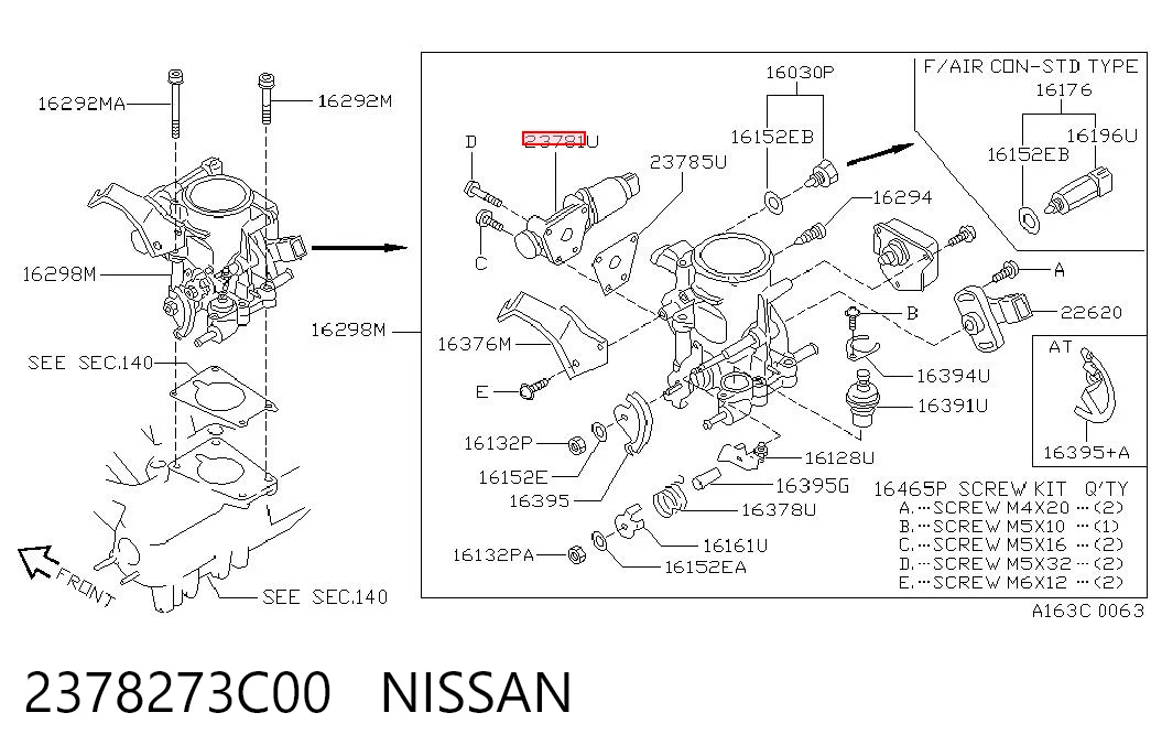 Регулятор холостого ходу Nissan Primera 