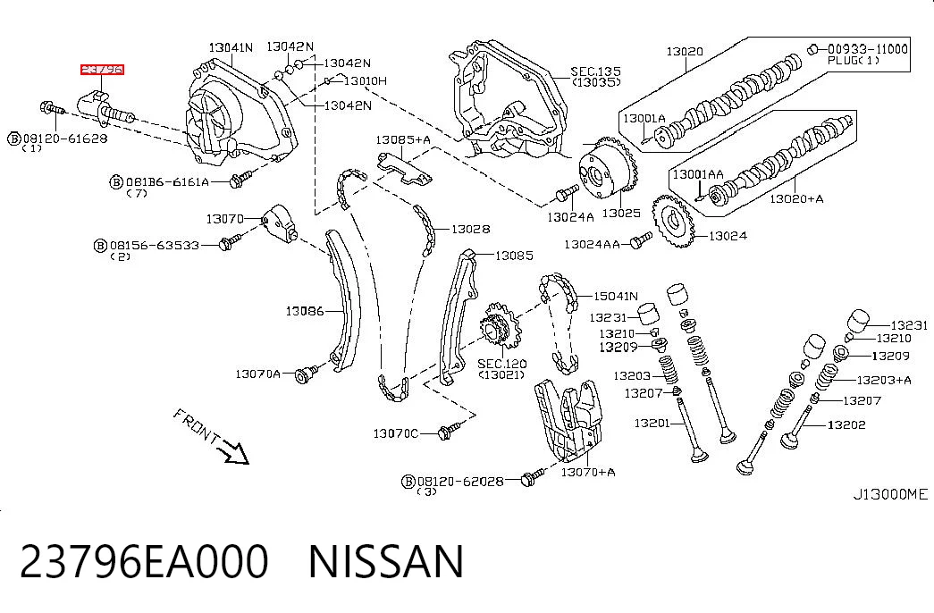 23796EA000 Nissan/Infiniti Клапан електромагнітний положення розподільного, лівий