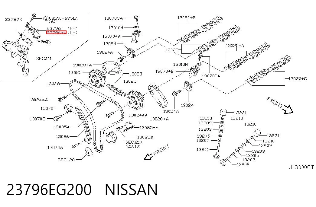 23796EG200 Nissan/Infiniti Клапан електромагнітний положення розподільного