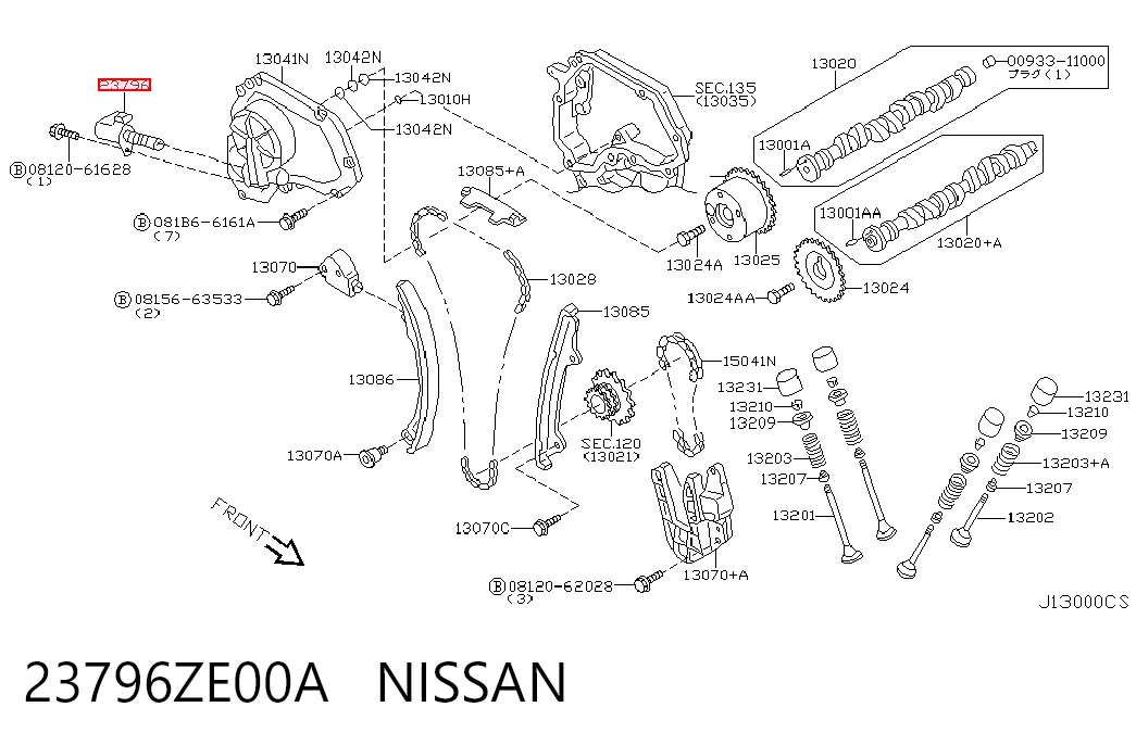 23796ZE00A Nissan/Infiniti Клапан електромагнітний положення розподільного, лівий
