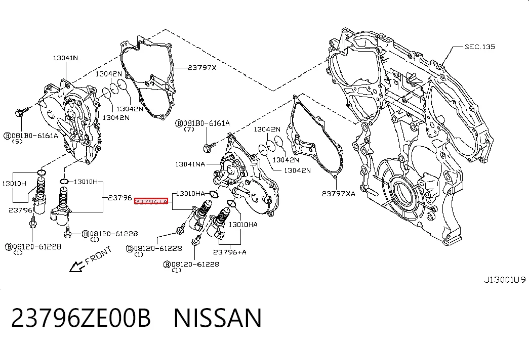 23796ZE00B Nissan/Infiniti Клапан електромагнітний положення розподільного, лівий
