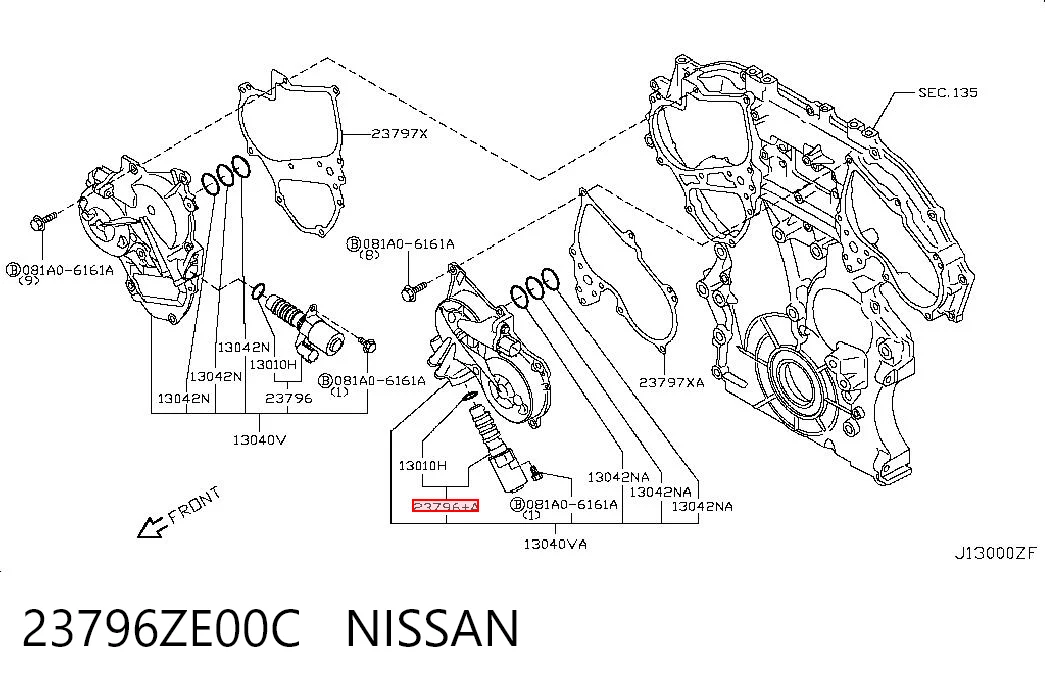 23796ZE00C Nissan/Infiniti Клапан електромагнітний положення розподільного, лівий