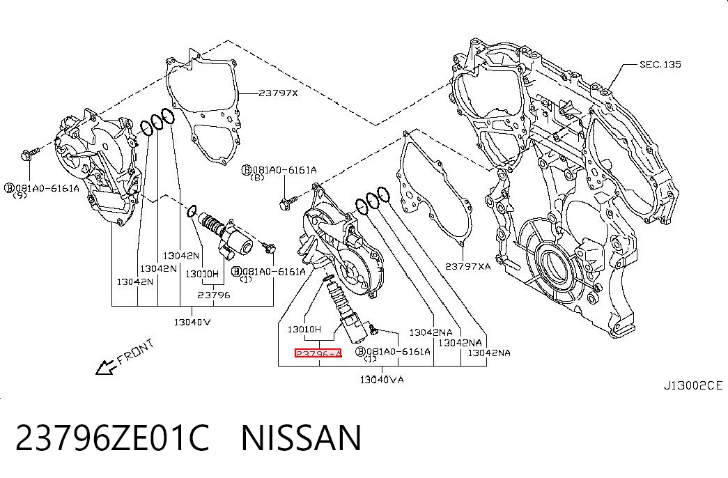 23796ZE01C Nissan/Infiniti Клапан електромагнітний положення розподільного, лівий