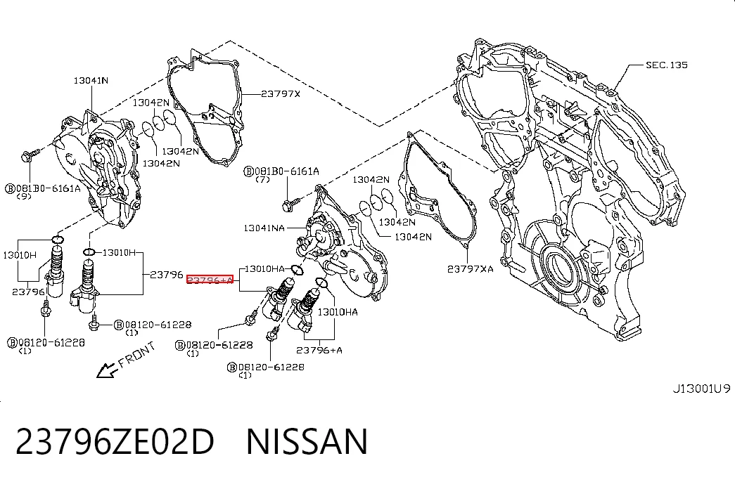 23796ZE02D Nissan/Infiniti Клапан електромагнітний положення розподільного, лівий