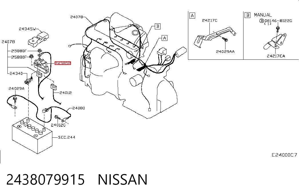 Реле запобіжників на Nissan Note  E11