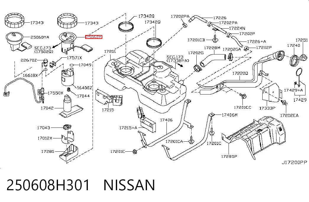 TAN0502 Topsauto Датчик рівня палива в баку, лівий