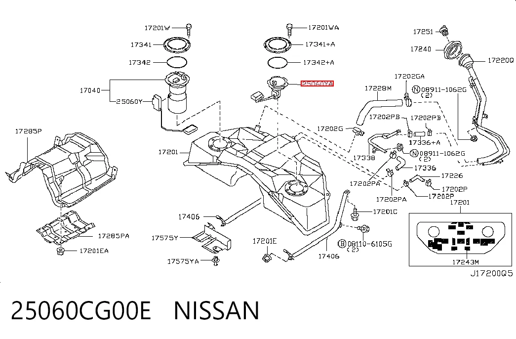 Купити Датчик рівня палива Infiniti FX  S50