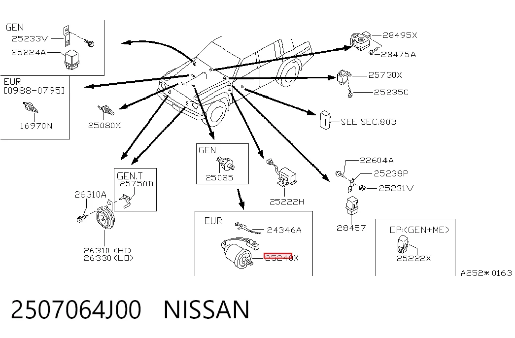 Датчик показника тиску масла на Nissan Patrol  Y60