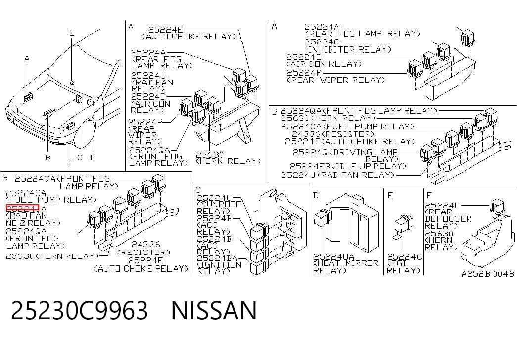 25230C9963 Nissan/Infiniti Реле протитуманної фари