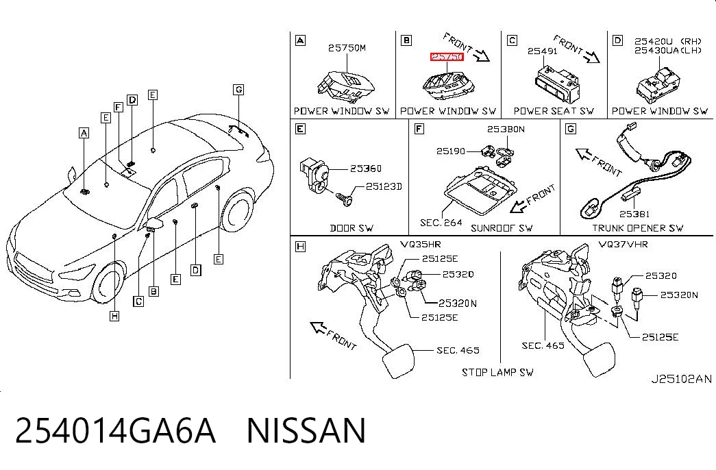 254014GA6A Nissan/Infiniti 
