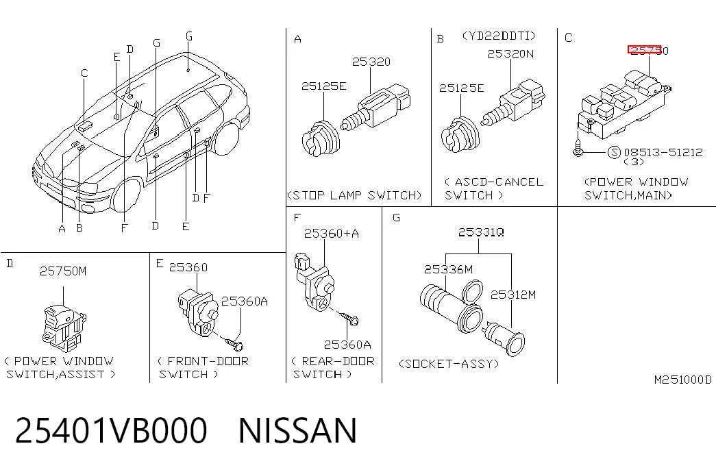 25401VB000 Nissan/Infiniti 