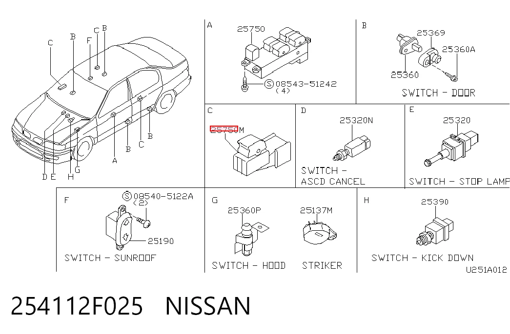 254112F025 Nissan/Infiniti 